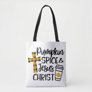 Hallo Fall Pumpkin Gewürz & Jesus Christus Fall Ch Tasche