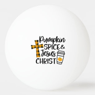 Hallo Fall Pumpkin Gewürz & Jesus Christus Fall Ch Tischtennisball
