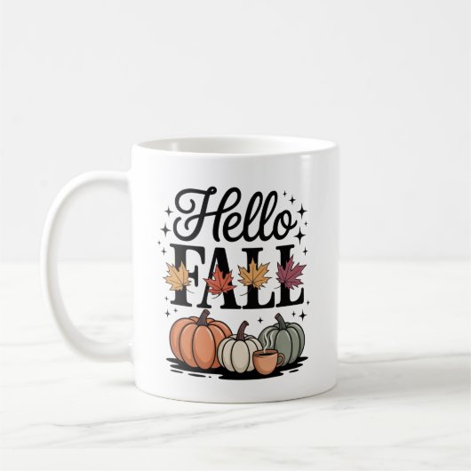 Hallo Fall Pumpkin Herbst Kaffeetasse (Links)