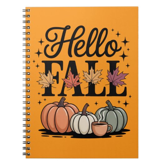 Hallo Fall Pumpkin Herbst Notizblock (Vorderseite)