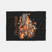 Hallo Fall Pumpkin Kup Truck Gnome Herbstbaum Fab Fleecedecke (Vorderseite (Horizontal))