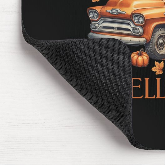 Hallo Fall Pumpkin Kup Truck Gnome Herbstbaum Fab Mousepad (Ecke)