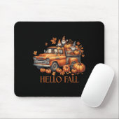 Hallo Fall Pumpkin Kup Truck Gnome Herbstbaum Fab Mousepad (Mit Mouse)
