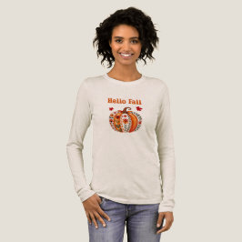 Hallo Fall Pumpkin Leaf Tri-Blend Shirt
