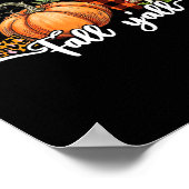 Hallo Fall Pumpkin Liebe Fall Y'all Leopard Fall D Poster (Ecke)