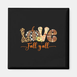 Hallo Fall Pumpkin Liebe Fall Yall Leopard Frieden Magnet