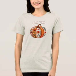 Hallo Fall Pumpkin Tri-Blend Shirt