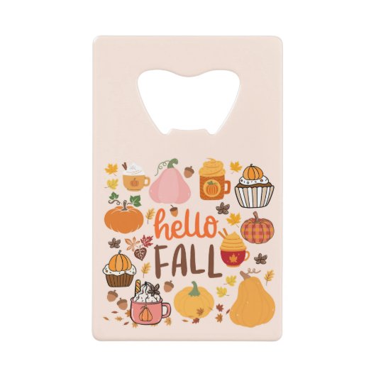 Hallo Fall Pumpkins Geldbeutel Flaschenöffner (Vorderseite)