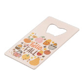 Hallo Fall Pumpkins Geldbeutel Flaschenöffner (Rückseite Schrägansicht)