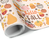 Hallo Fall Pumpkins Geschenkpapier (Rolleneckpunkt)