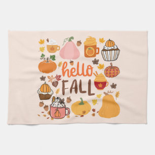 Hallo Fall Pumpkins Geschirrtuch