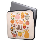 Hallo Fall Pumpkins Laptopschutzhülle (Vorderseite Links)