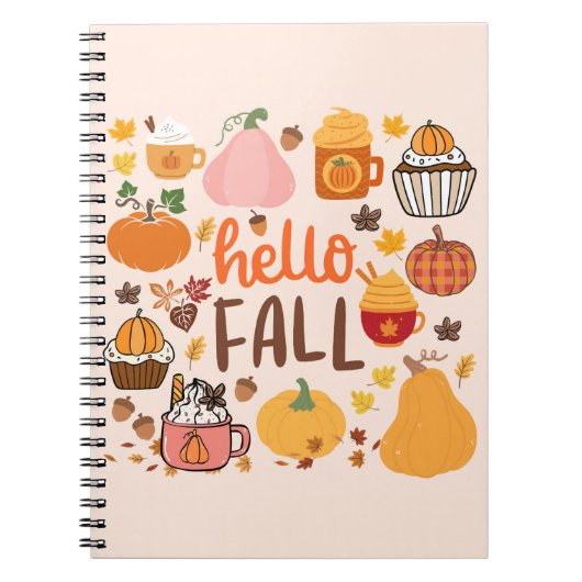 Hallo Fall Pumpkins Notizblock (Vorderseite)