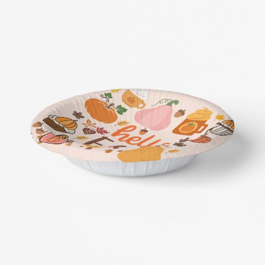 Hallo Fall Pumpkins Pappteller (Gewinkelt)