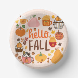 Hallo Fall Pumpkins Pappteller