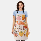 Hallo Fall Pumpkins Schürze (Getragen)