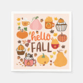 Hallo Fall Pumpkins Serviette (Vorderseite)