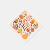 Hallo Fall Pumpkins Serviette (Ecke)