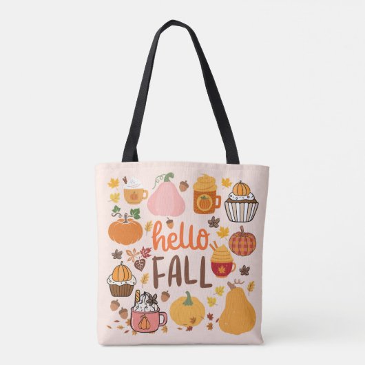 Hallo Fall Pumpkins Tasche (Rückseite)