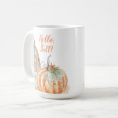 Hallo Fall Pumpkins Wasserfarben Herbst Kaffeetasse (Vorderseite Links)