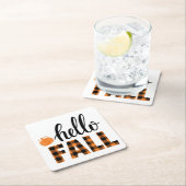 Hallo Fall Rechteckiger Pappuntersetzer (Vor Ort)