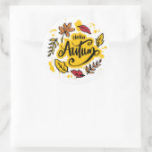 Hallo Fall Runder Aufkleber (Tasche)