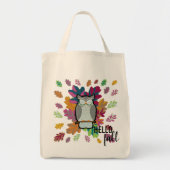Hallo Fall Schlafen Owl Animal Design Toag Tragetasche (Vorne)