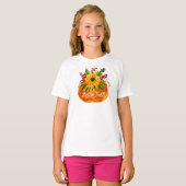 Hallo Fall Sonnenblumen Pumpkin Autumn Rustic T-Shirt (Vorne ganz)