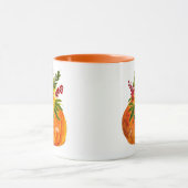 Hallo Fall Sonnenblumen Pumpkin Autumn Rustic Tasse (Zentrum)