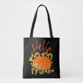 Hallo Fall Stylische Typografie Black Tasche (Vorderseite)
