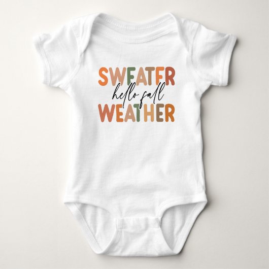 Hallo Fall | Sweater Weather Baby Strampler (Vorderseite)