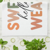 Hallo Fall | Sweater Weather Geschirrtuch (Gefaltet)