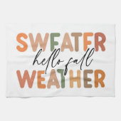 Hallo Fall | Sweater Weather Geschirrtuch (Horizontal)