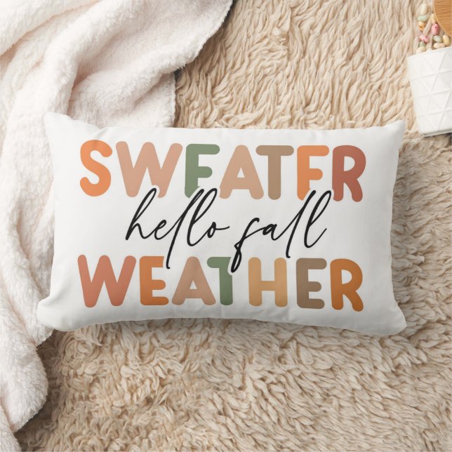 Hallo Fall | Sweater Weather Lendenkissen (Decke)