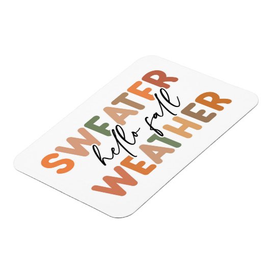 Hallo Fall | Sweater Weather Magnet (Linke Seite)