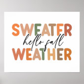 Hallo Fall | Sweater Weather Poster (Vorne)