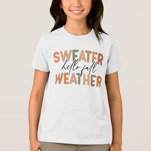 Hallo Fall | Sweater Weather Tri-Blend Shirt (Vorderseite)