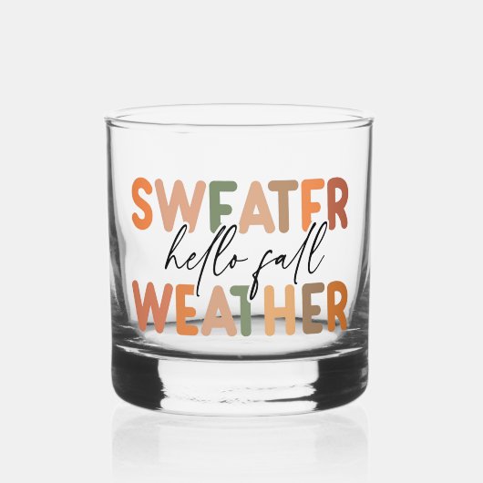 Hallo Fall | Sweater Weather Whiskyglas (Vorderseite)