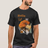 Hallo Fall T - Shirt mit Whimsical Cat und Maus (Vorderseite)