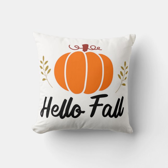 Hallo Fall Throw Kissen (Vorderseite)