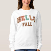 Hallo Fall Trendy Herbst Varsity Sweatshirt (Vorderseite)