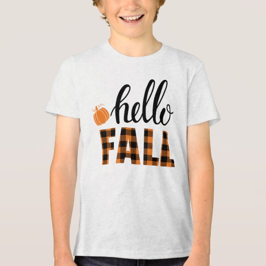 Hallo Fall Tri-Blend Shirt (Vorderseite)