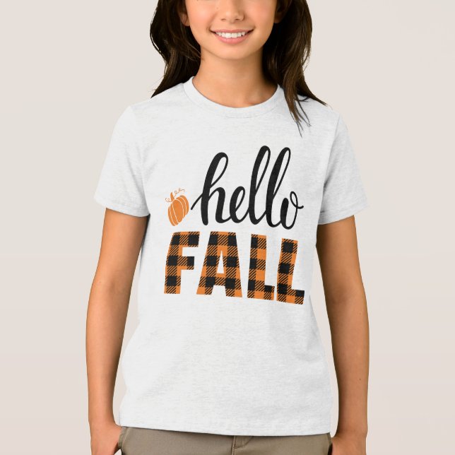 Hallo Fall Tri-Blend Shirt (Vorderseite)