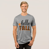 Hallo Fall Tri-Blend Shirt (Vorderseite voll)
