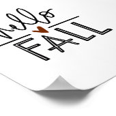 Hallo Fall Typografie Autumn Poster (Ecke)