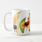 Hallo Fall | Typografie | Herbstflorale und Blätte Kaffeetasse (Links)