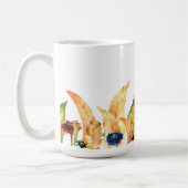 Hallo Fall | Typografie | Herbstflorale und Blätte Kaffeetasse (Links)