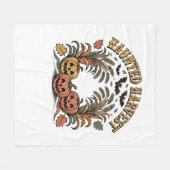 Hallo Fall Vibes Pumpkin Fleecedecke (Vorderseite (Horizontal))