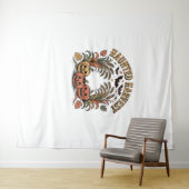 Hallo Fall Vibes Pumpkin Wandteppich (Beispiel (Horizontal))