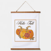 Hallo Fall Wandteppich Mit Holzrahmen (Vorderseite)